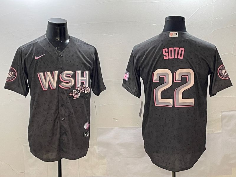 Men Washington Nationals #22 Soto Grey City Edition Game 2025 Nike MLB Jersey style 1->washington nationals->MLB Jersey